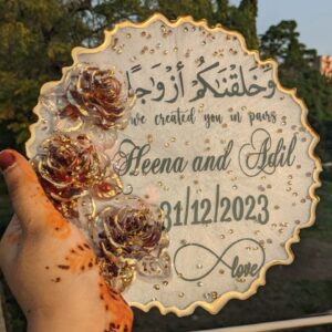 3D Rose Wedding Frame