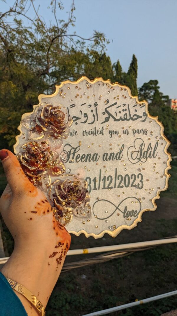 3D Rose Wedding Frame