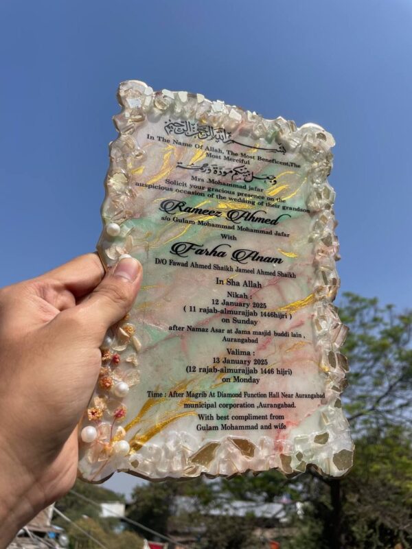 Premium Wedding Box Resin Invitation ( With Jars ) - Image 4